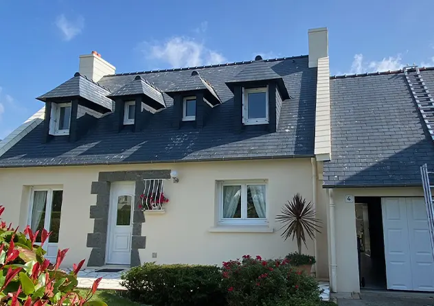Avant nettoyage de toiture
